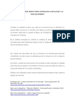 Como Interviene El Banco para Controlar La Inflacion y La Tasa de Interes