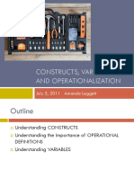 Constructs Variables and Operationalization