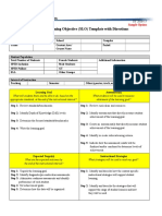 Student Learning Objective (SLO) Template With Directions: Sample Option