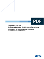 Medizinausbildung Senat Klinische Forschung