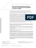 Poor Sleep and Altered Hypothalamic-Pituitary-Adrenocortical and Sympatho-Adrenal-Medullary System Activity in Children