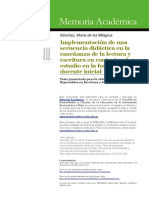 Implementación de una secuencia didáctica en la enseñanza de la lectura y escritura en contextos de estudio en la formación docente inicial.pdf