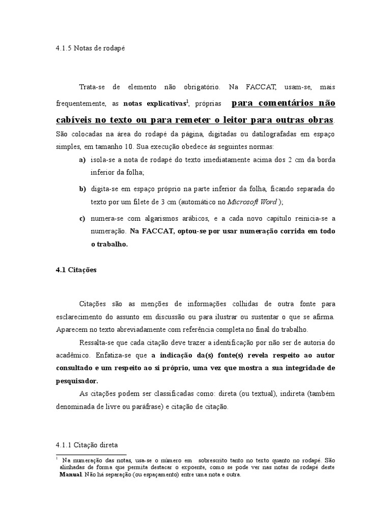 Normas de Notas de Rodapé ABNT | PDF | Citação | Escrita