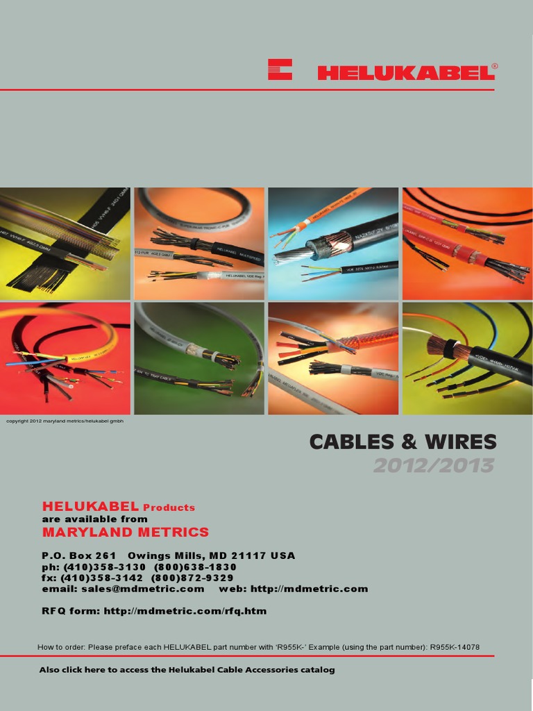 Helukabel Cables Wires 2012 2013 PDF Cable Email