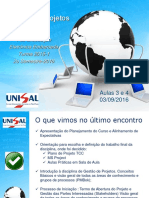 Unisal Pos EletEmbarcada Disc GestãoProjetos 2oencontro 03092016 V2