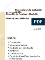 Evaluación educativa: constructos y atributos