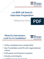 The BSN Job Search: Interview Preparation: Telling Your Story
