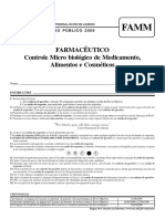 UFRJ 2009 Farmaceutico Controle Microbiologico de Medicamentos Alimentos e Cosmeticos