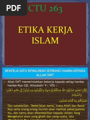 Etika Kerja Islam Pdf