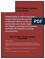 QNT 561 Weekly Learning Assessments | Studentehelp