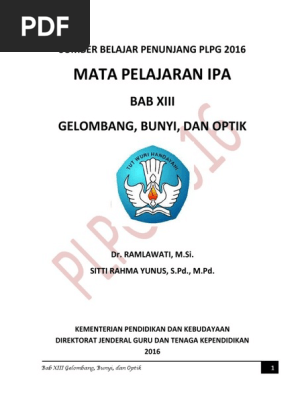 Bab 13 Gelombang Bunyi Dan Optik