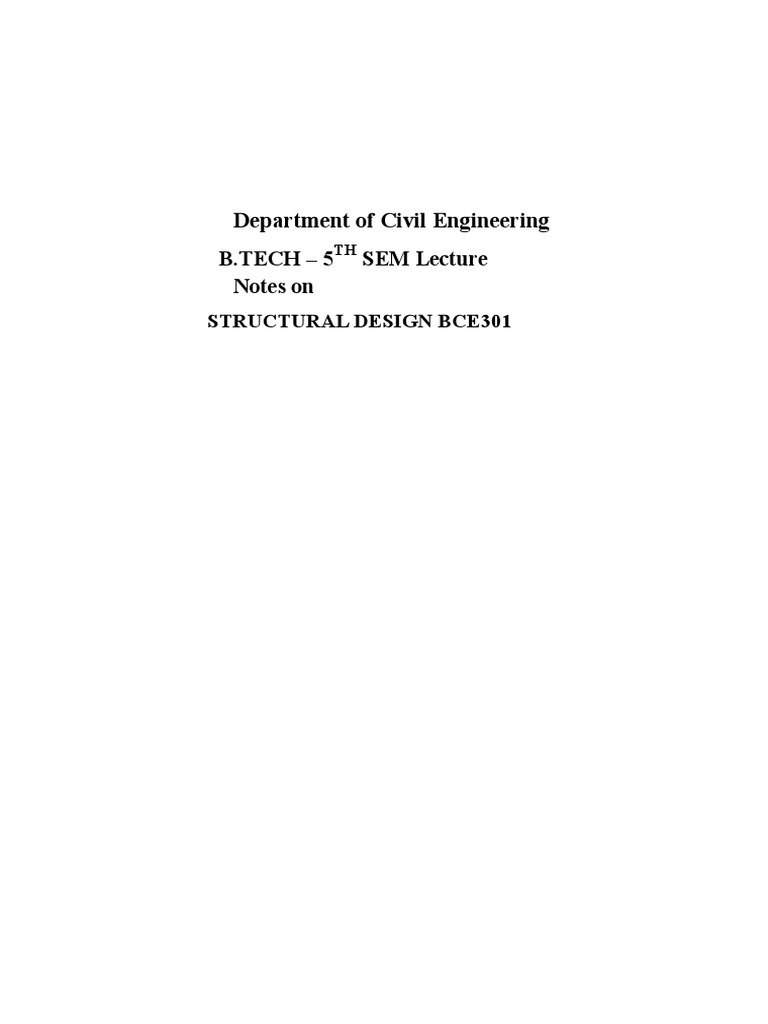 DCS in Civil Engineering Design Notes | PDF | Deformation (Engineering ...