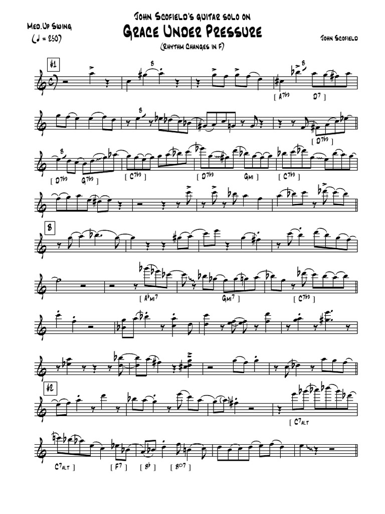 Grace Under Pressure - John Scofield | PDF | Jazz | Entertainment (General), image size:768x1024
