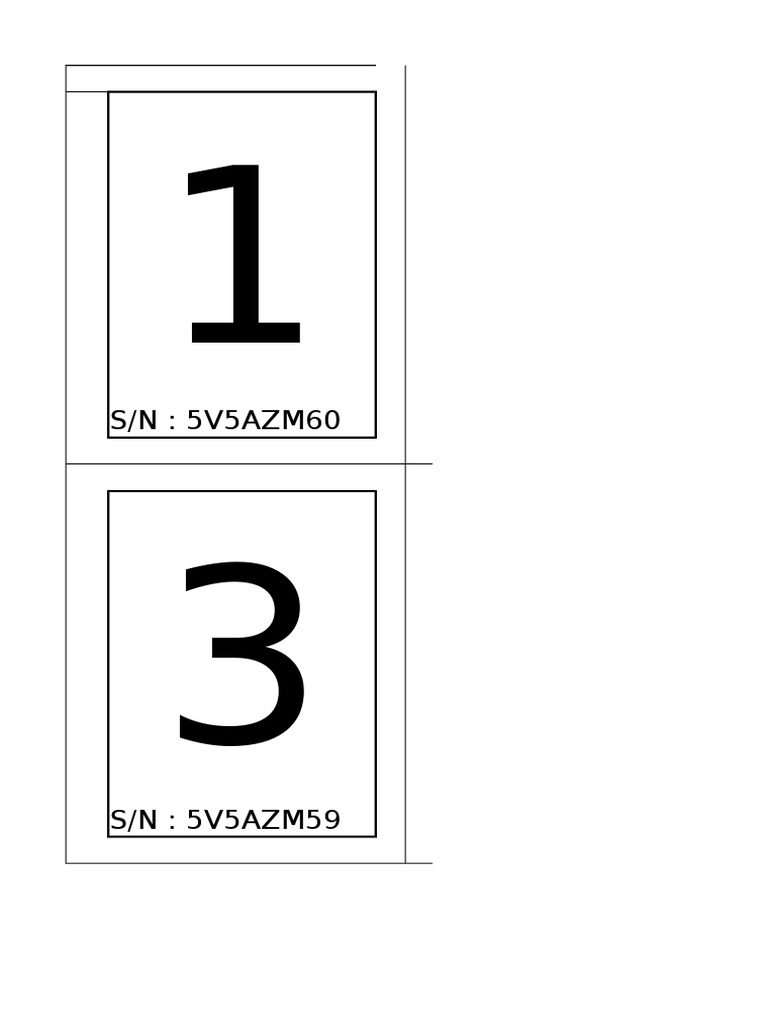Serial Numbers List for Inventory | PDF | Technology & Engineering