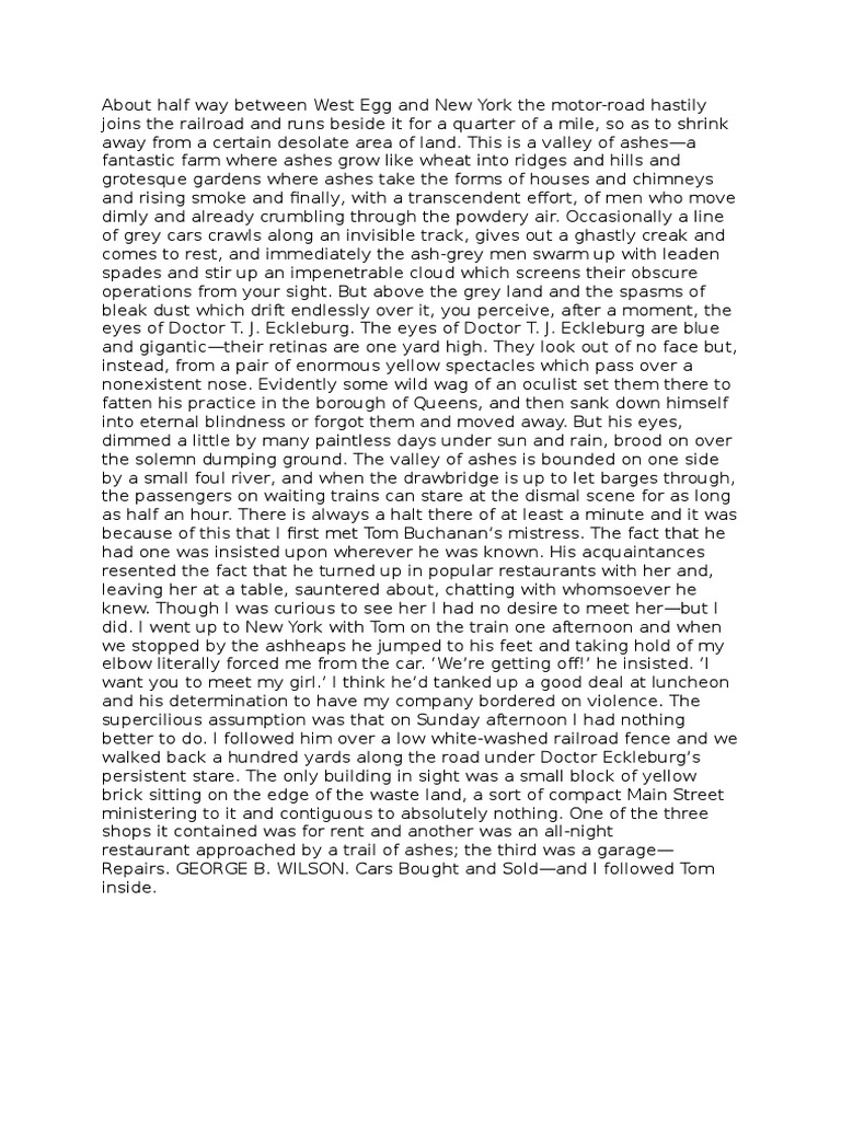 About Half Way Between West Egg and New York The Motor PDF
