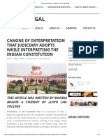 Interpreting Indian Constitution - RACOLB LEGAL