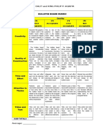 Bulletin Board Rubric