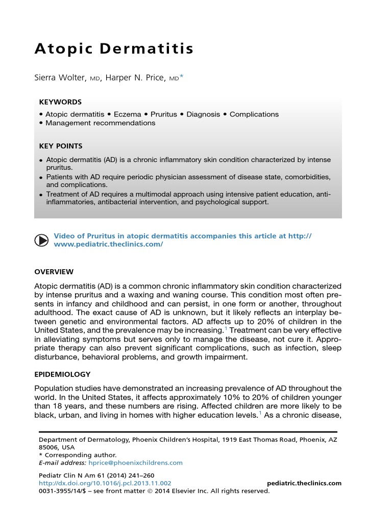 Guide to Diagnosing and Treating Atopic Dermatitis | PDF | Dermatitis ...