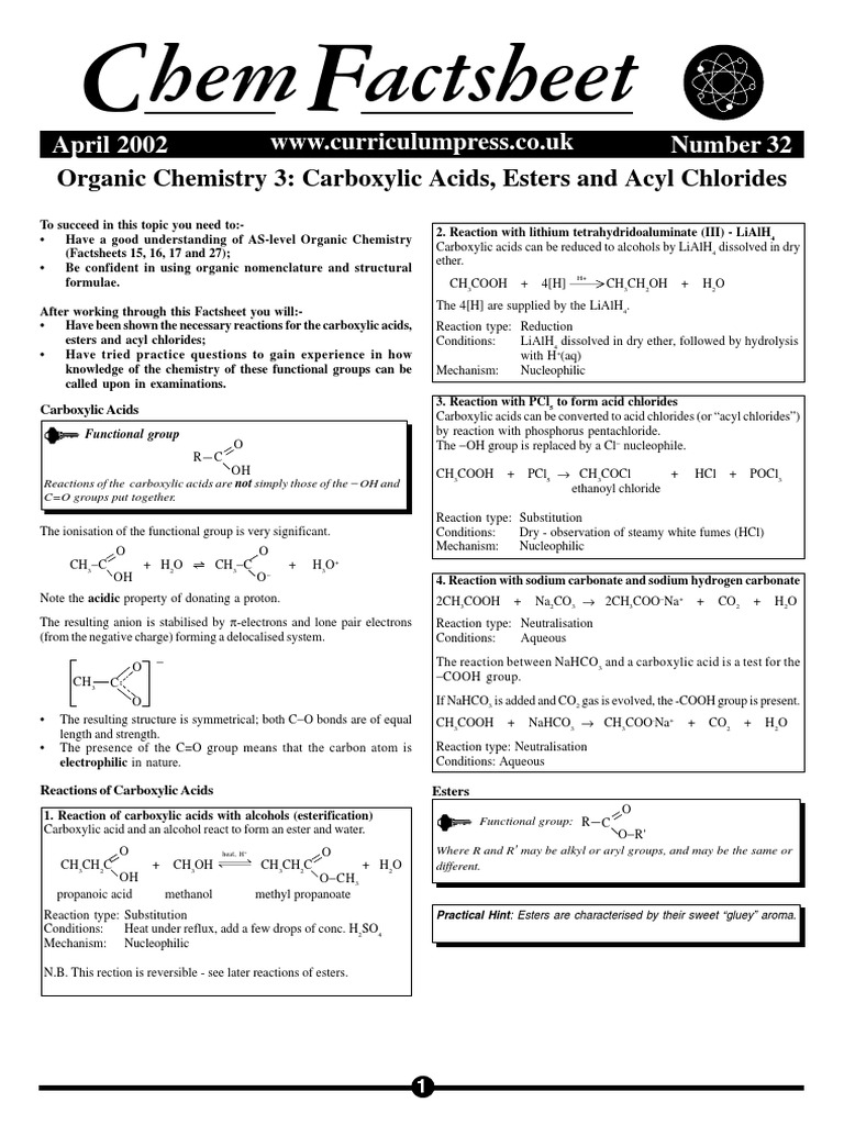 32 Organ PDF | PDF | Ester | Carboxylic Acid