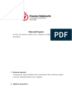 2015 Premio Odebrecht Modelo de Presentacion Proyecto