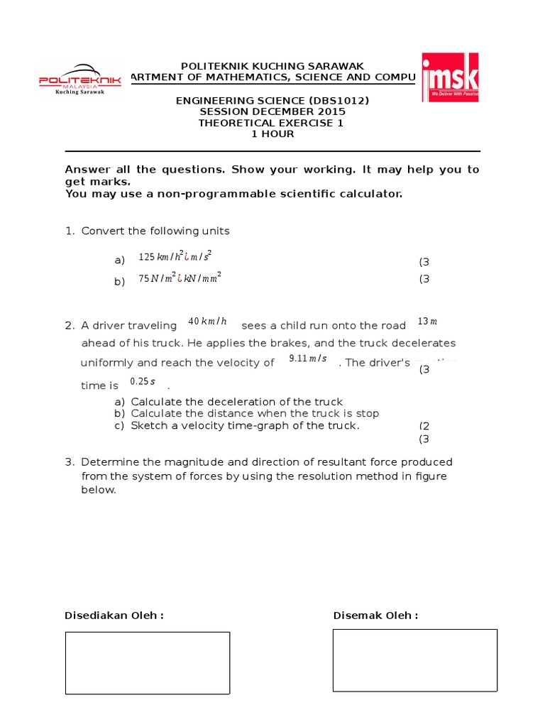 Answer All The Questions. Show Your Working. It May Help You To Get ...
