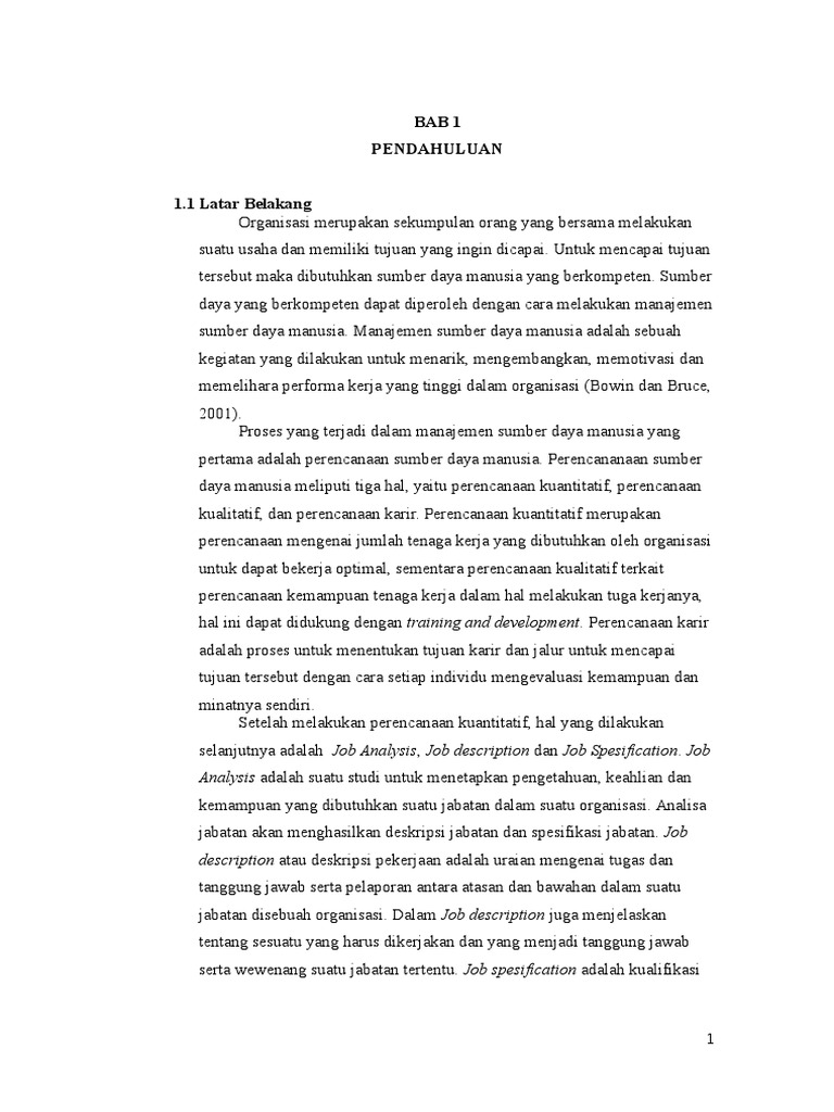 SDM Dan Contoh Perhitungan | PDF