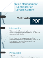 Service Management Specialization Service Culture: Motivation