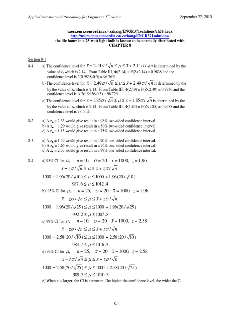Confidence Intervals Explained | PDF | Confidence Interval | Standard ...