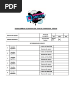 Download Formulario de inscripcion 3er Torneo de juegos presencial - Convencion Dream Fest 2016 by Shuuya Colque SN324326345 doc pdf