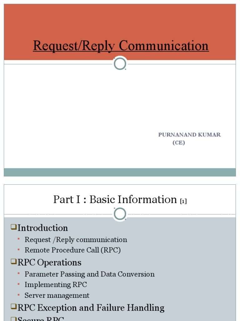 An InDepth Examination of Request/Reply Communication Through Remote Procedure Calls PDF