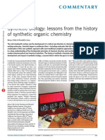 Synthetic Biology: Lessons From The History of Synthetic Organic Chemistry