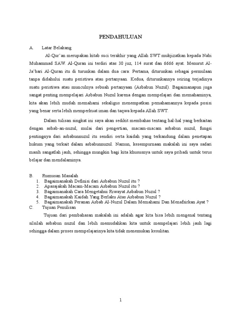 Asbabun Nuzul Al PDF