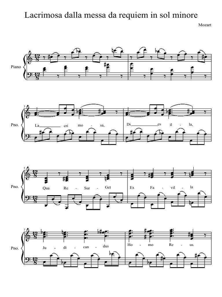 Mozart Lacrimosa PDF PDF
