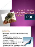 Tema 5 Teoria Comportamentul Producatorului