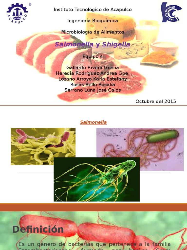 Salmonella y Shigella PDF Salmonela Patologia clinica
