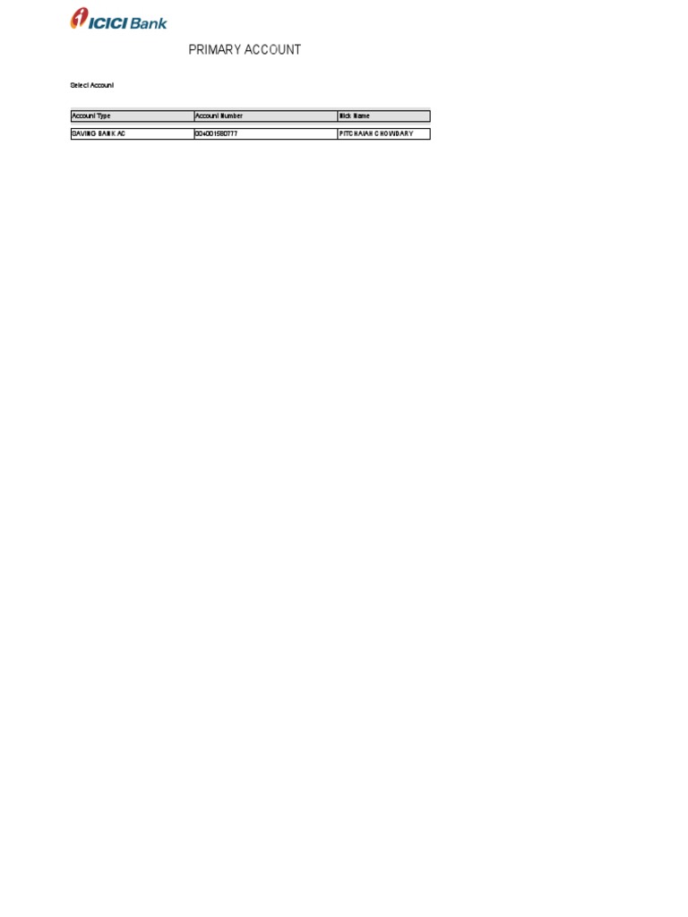 Primary Account | PDF
