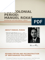 Postcolonial Period Manuel Roxas