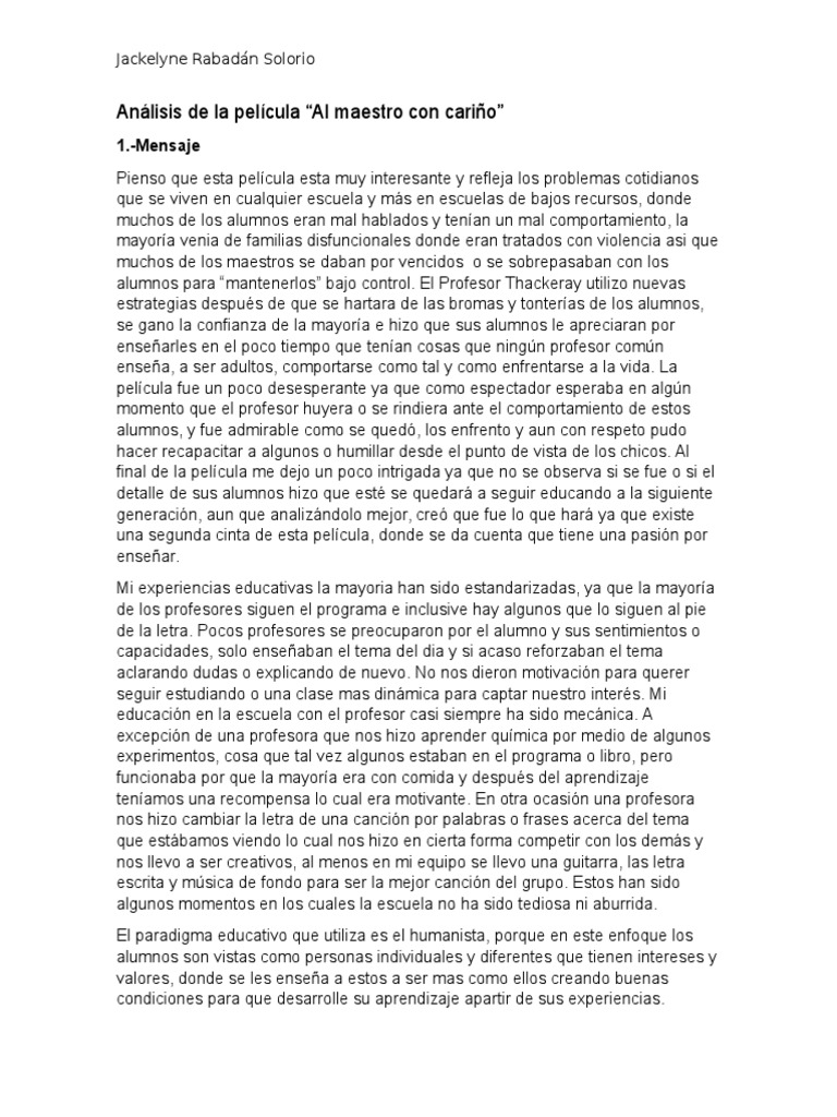 ANALISIS. Película 