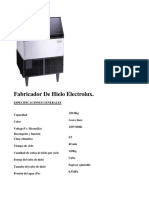 Fabricador de Hielo Electrolux