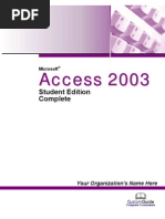 Ms Access 2003 Tutorial