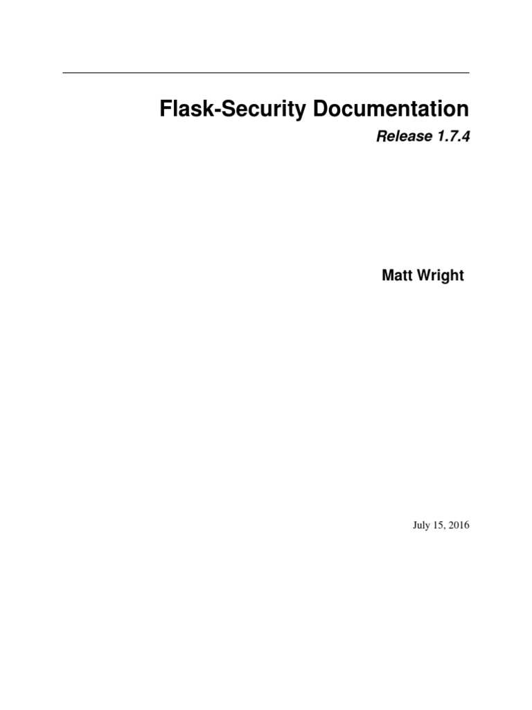 Flask Security PDF Password Email
