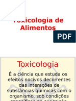 Toxicologia de alimentos: agentes tóxicos e riscos