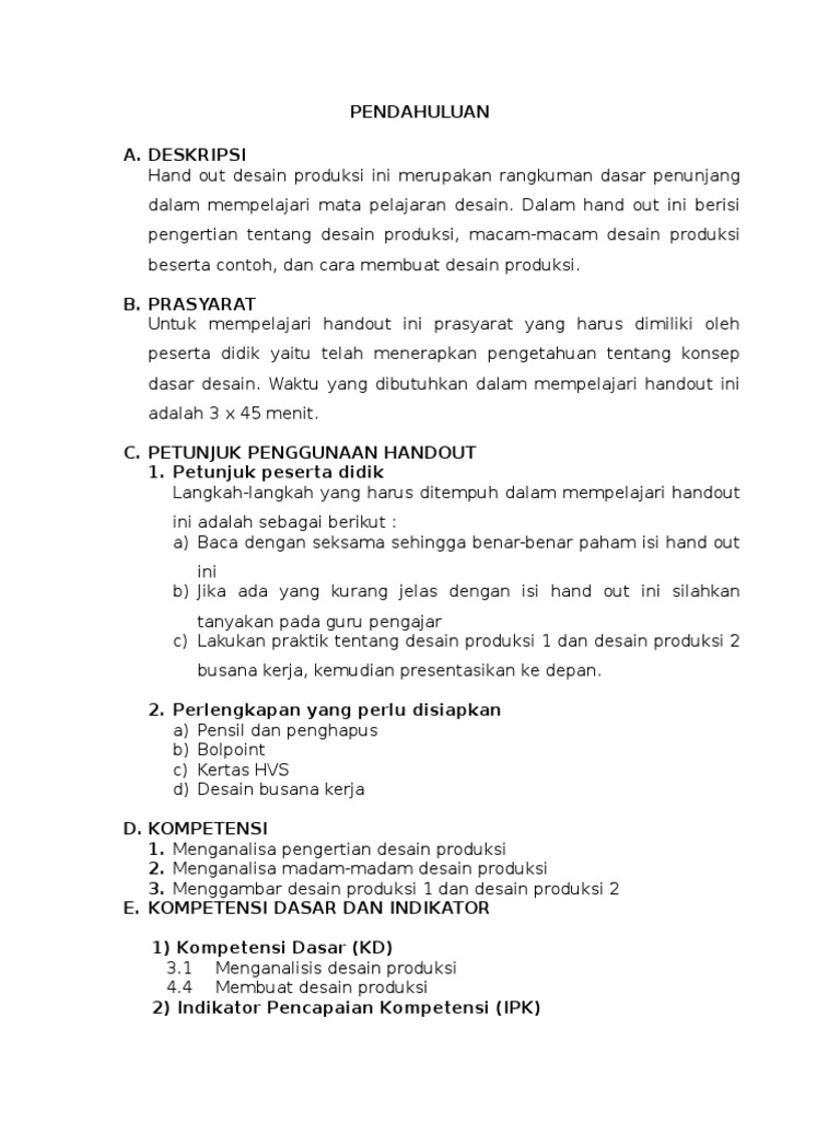 Handout Desain Produksi Docx