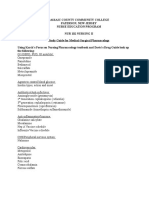 Medical Surgical Pharmacology Study Guide Present