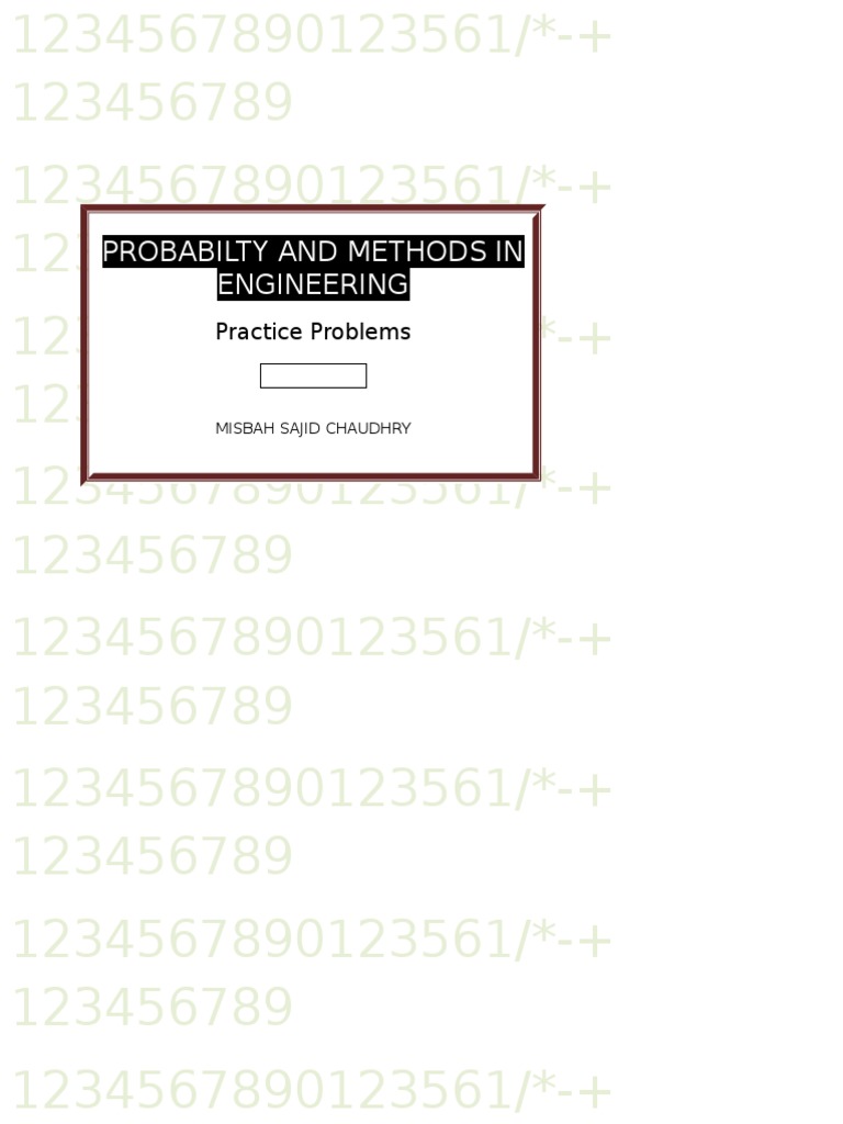 Engineering Probability Practice Problems | PDF | Computers ...