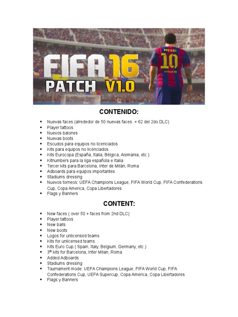 Fifa 16 Patch V1 | PDF | FC Barcelona | Clubes de Futebol, image size:768x1024