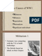 The Causes of WW1: - M - A - I - N - S