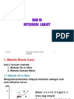 Bab 4 Integrasi Monte Carlo Lipat Romberg