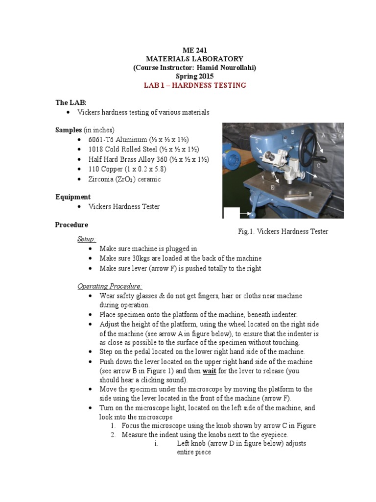 Vickers Hardness Testing of Materials | PDF | Industries | Applied And ...