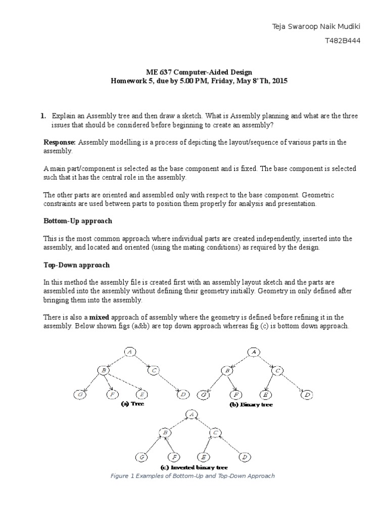 Cae - Me637 Hw5 | PDF | Top Down And Bottom Up Design | Machining